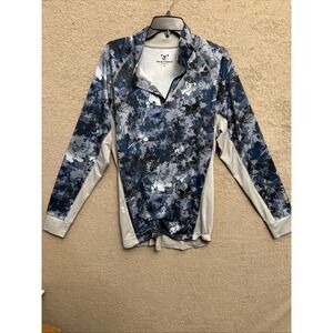 Truetimber Blue Camo Medium Performance Fishing Pullover Shirt